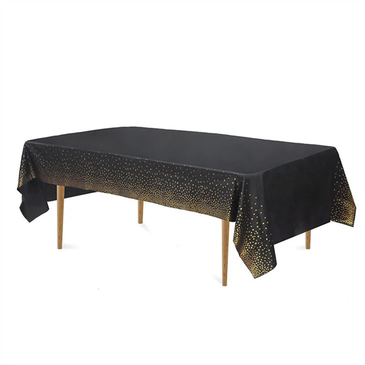 Black Plastic Party Table Cloth
