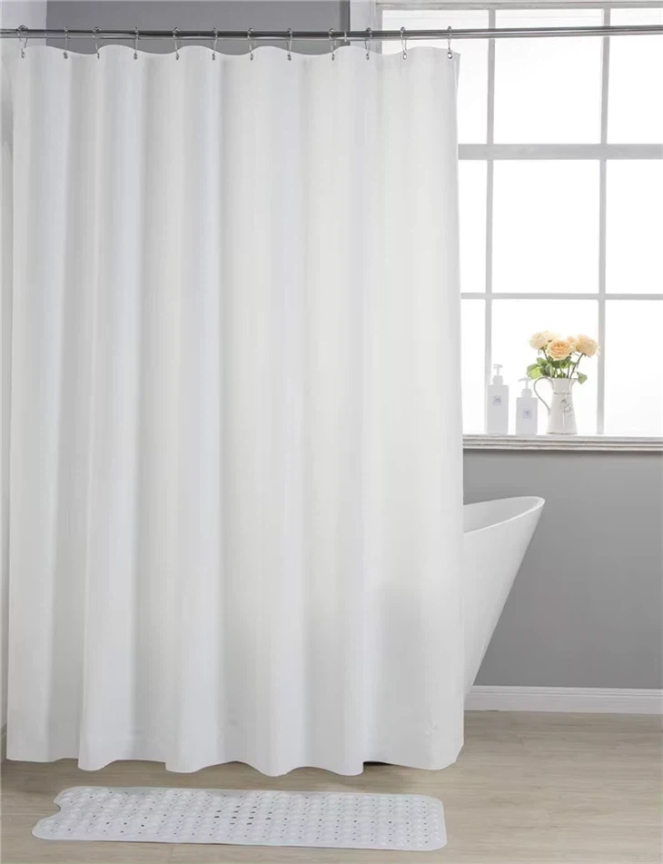 PEVA Transparent Frosted White Shower Curtain Waterproof
